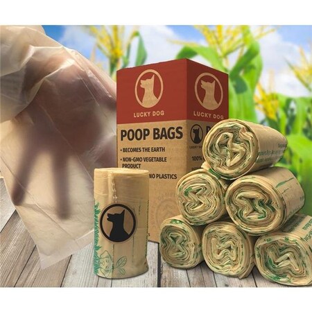 Lucky Dog Lucky Dog PB2020-ZE008100 Zero Plastic Leakproof Poop Bags - 20 per Roll PB2020-ZE008100